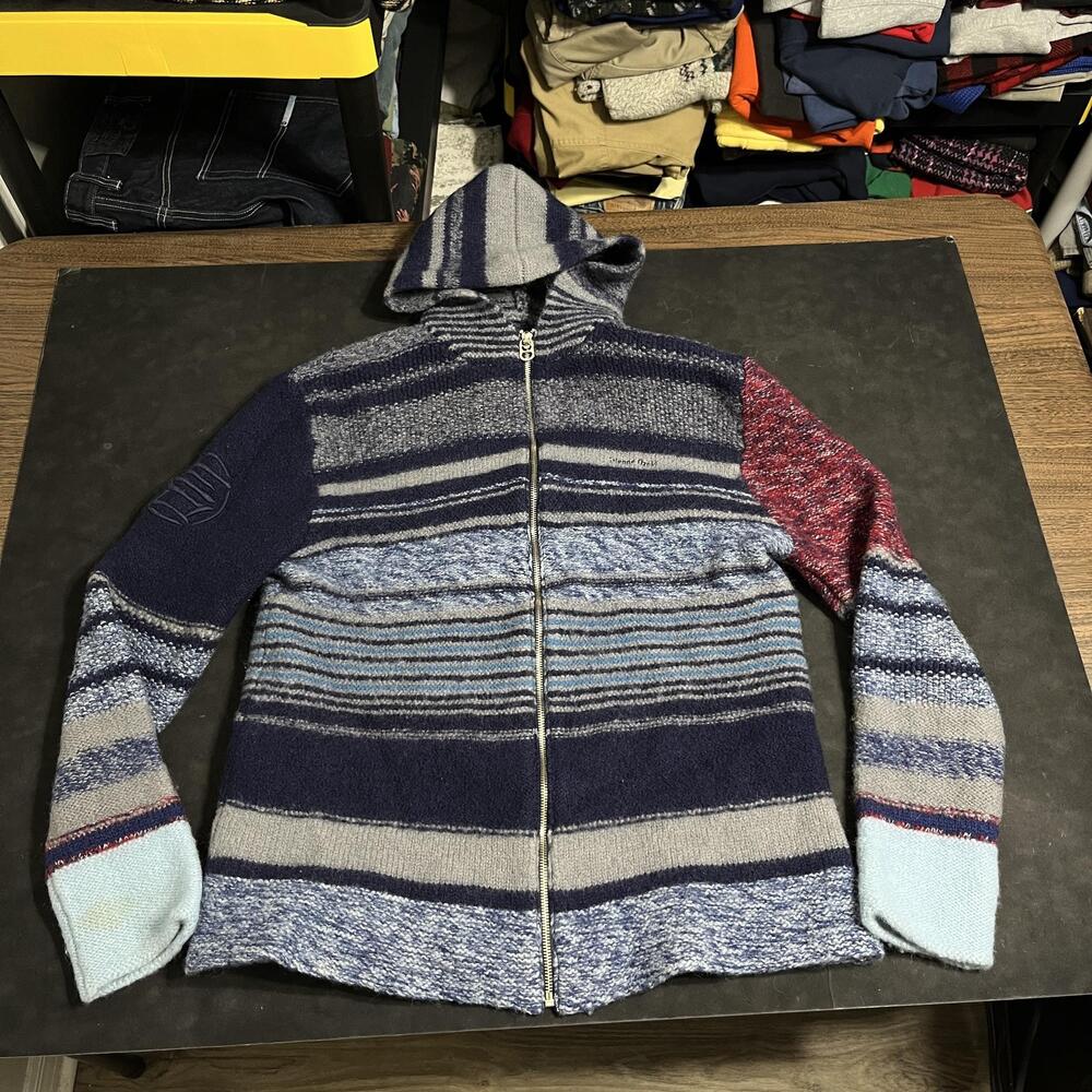 Etienne Ozeki Sweater Womens Large Wool Serape Weave Ortega Chimayo Japan Y-3